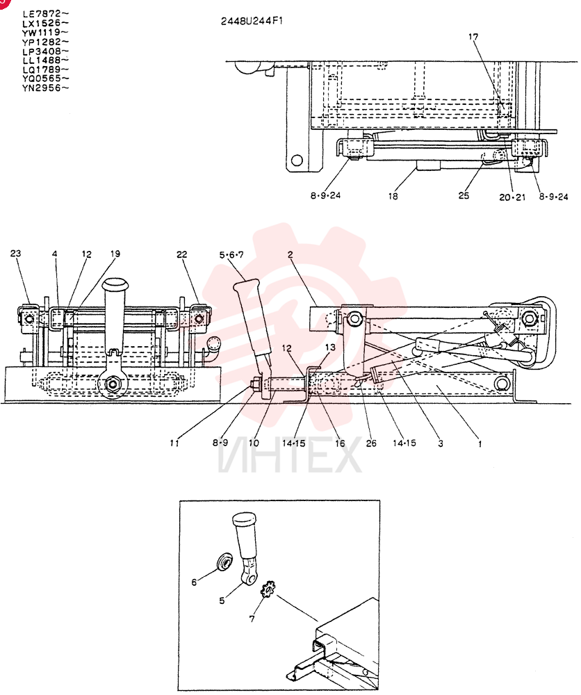 Схема (K907LC) - MARK II EXCAVATOR ASN YQ0565 (GLOBAL) (1/87-12/03) 2448U244F1