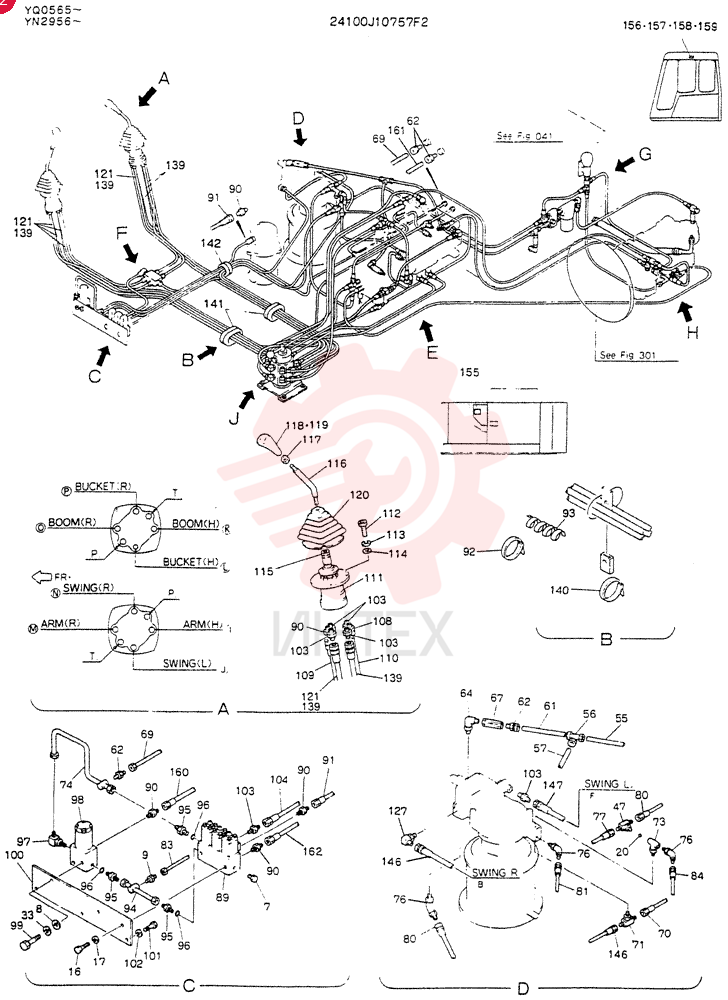 Схема (K907LC) - MARK II EXCAVATOR ASN YQ0565 (GLOBAL) (1/87-12/03) 24100J10757F2 (1)