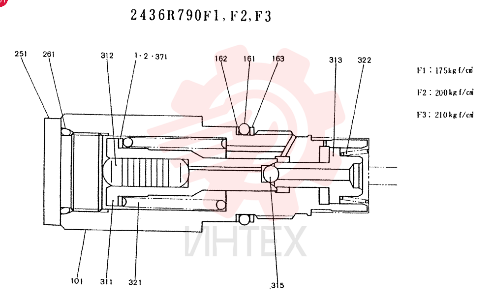 VALVE ASSY CONSISTS OF THE FOLLOWING PARTS 2436R790F1