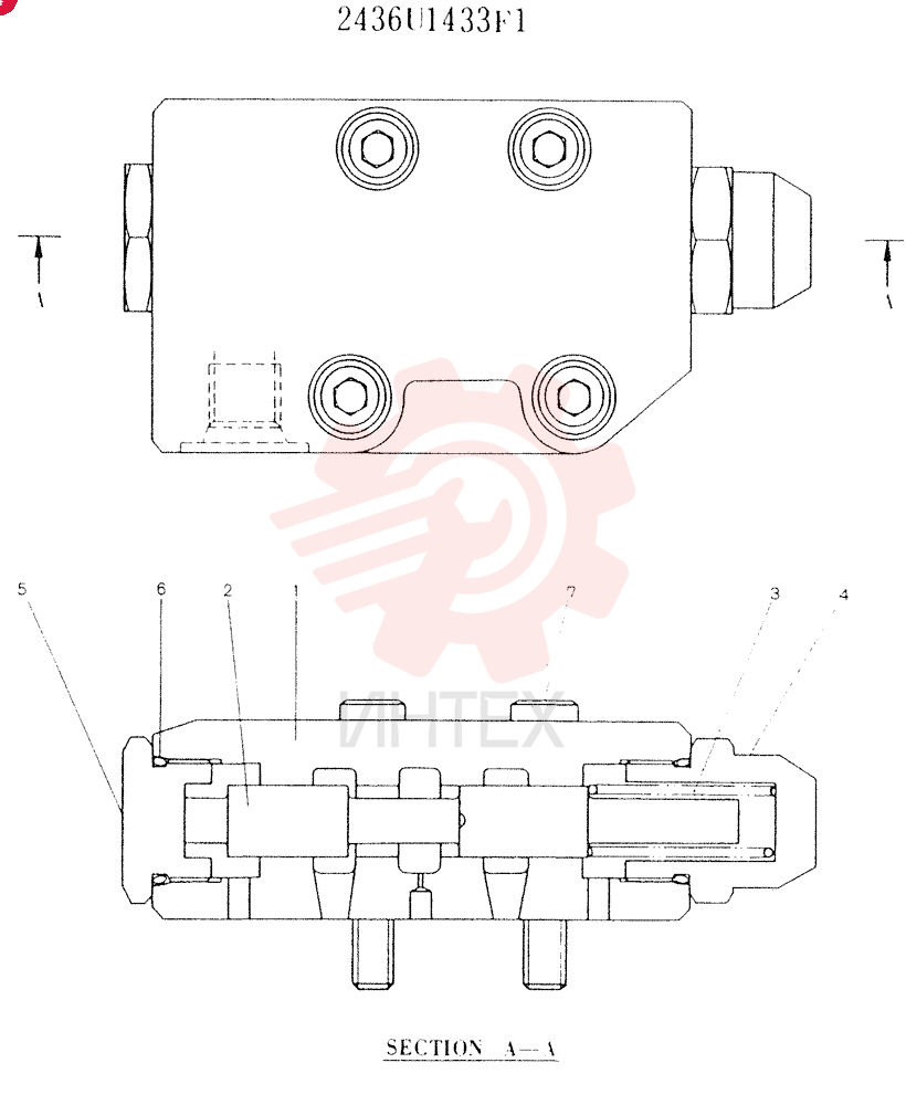 Схема (K907LC) - MARK II EXCAVATOR ASN YQ0565 (NA) (1/87-12/03) 2436U1433F1