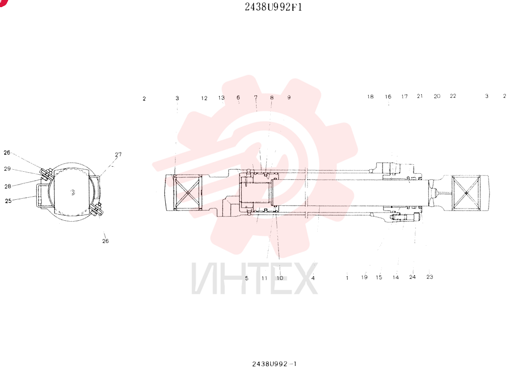 Схема (K907LC) - MARK II EXCAVATOR ASN YQ0565 (NA) (1/87-12/03) 2438U992F1