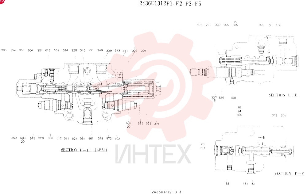 Схема (K907LC) - MARK II EXCAVATOR ASN YQ0565 (NA) (1/87-12/03) 2436U1312F1 (2)