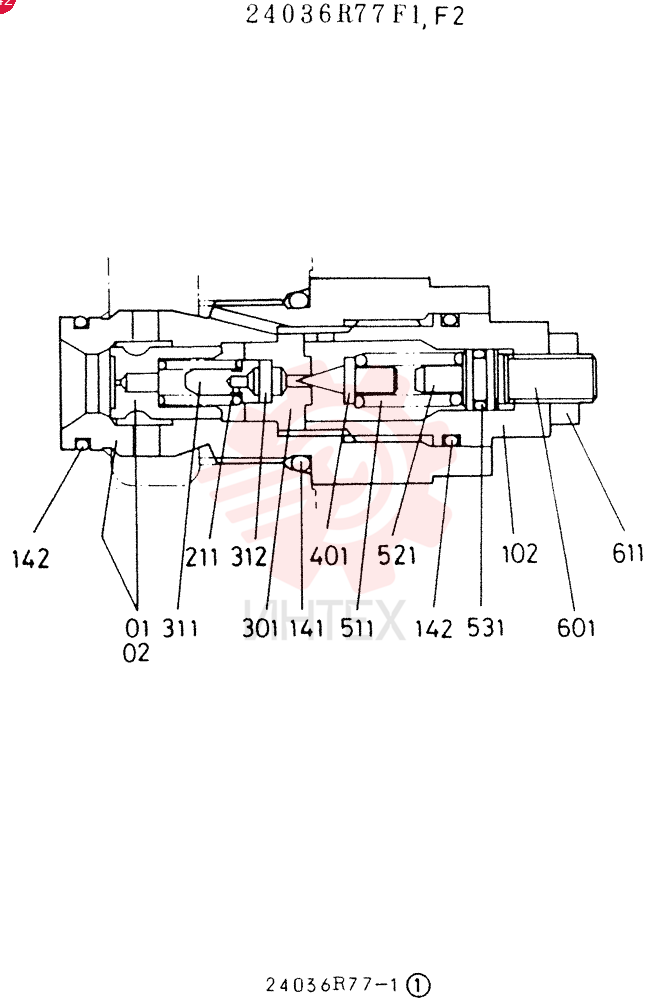 Схема (K907LC) - MARK II EXCAVATOR ASN YQ0565 (NA) (1/87-12/03) 24036R77F1