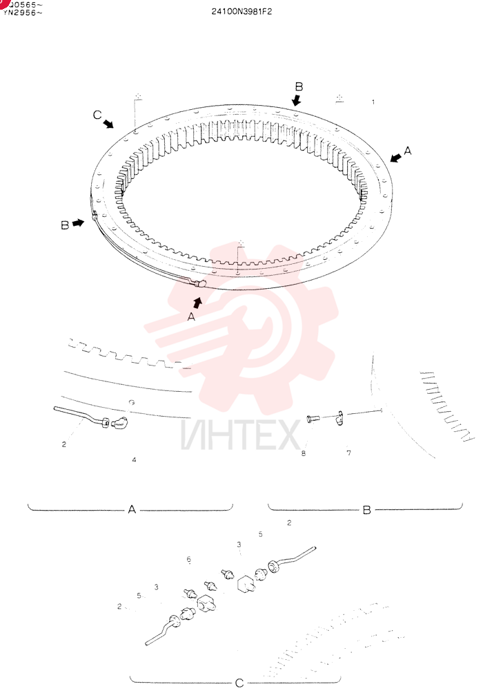 Схема (K907LC) - MARK II EXCAVATOR ASN YQ0565 (NA) (1/87-12/03) 24100N3981F2