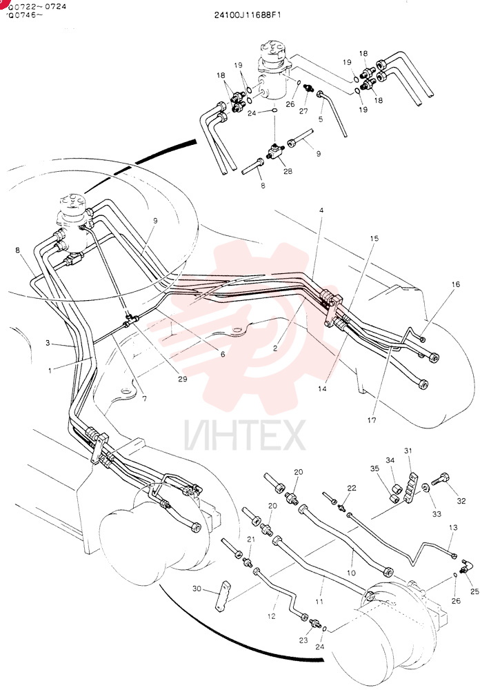 Схема (K907LC) - MARK II EXCAVATOR ASN YQ0565 (NA) (1/87-12/03) 24100J11688F1