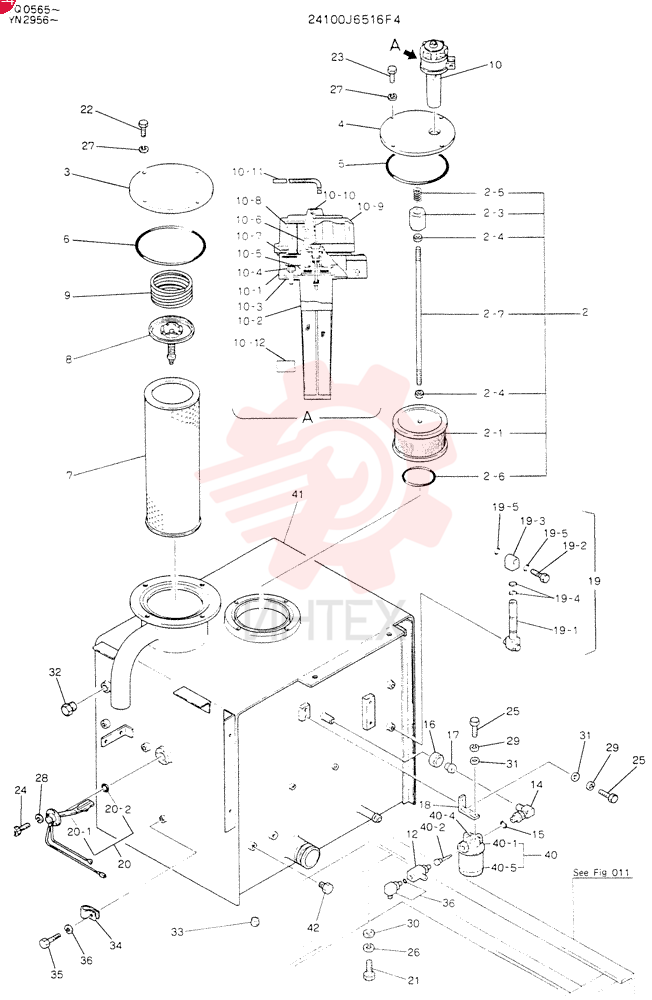 Схема (K907LC) - MARK II EXCAVATOR ASN YQ0565 (NA) (1/87-12/03) 24100J6516F4