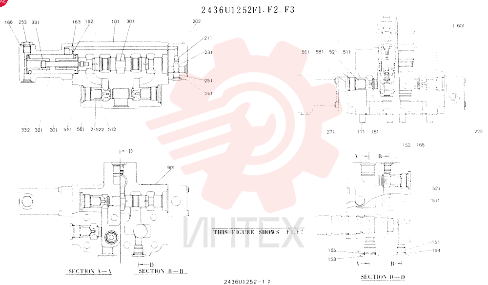 Схема (K907LC) - MARK II EXCAVATOR ASN YQ0565 (NA) (1/87-12/03) 2436U1252F1 (2)