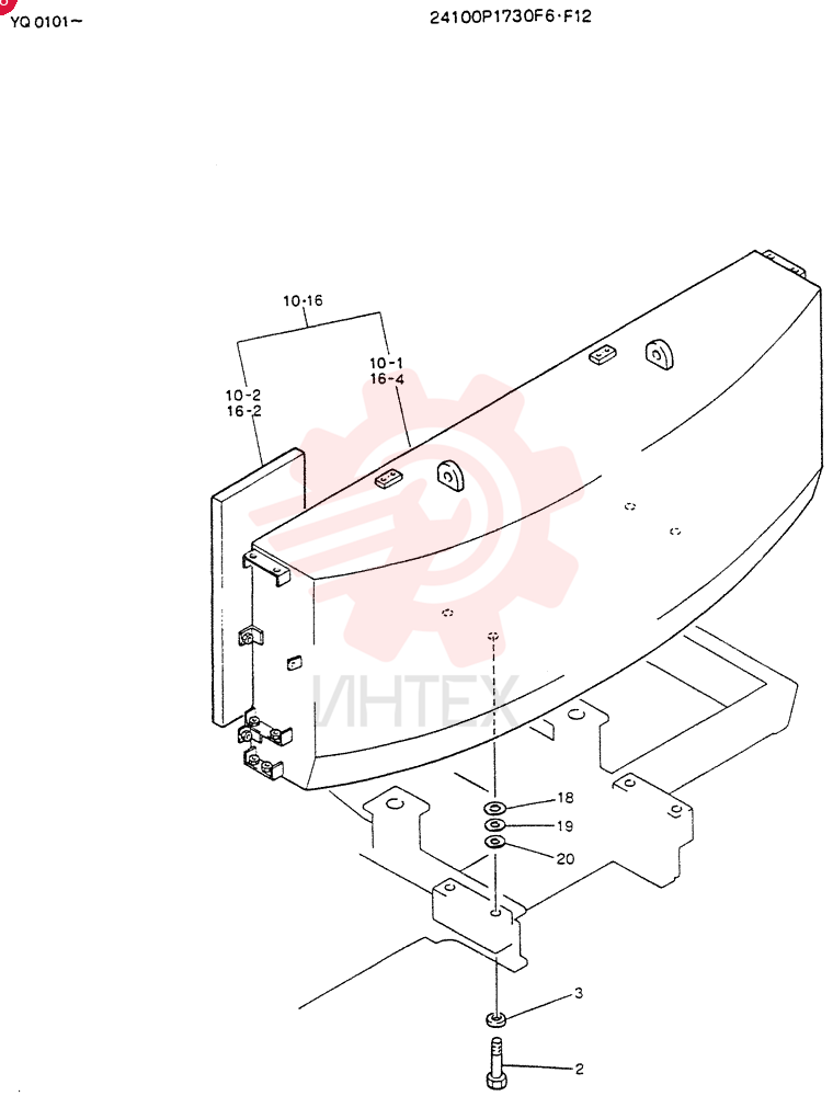 COUNTER-WEIGHT ASSY, Serial Range: YQ0101-YQ0305