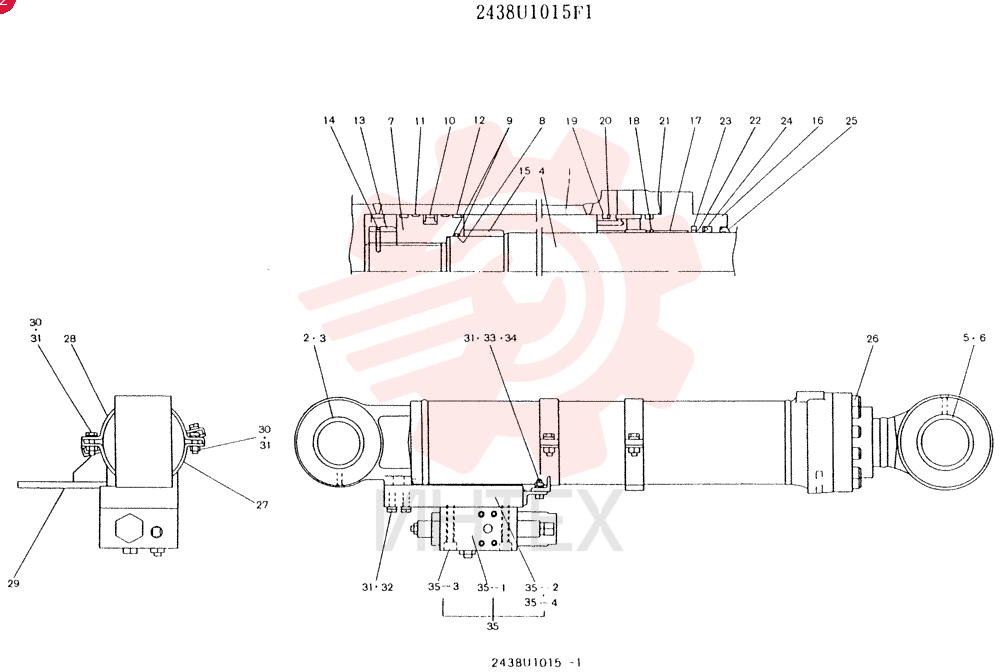 CYLINDER ASSY (R.H BOOM) 2438U1015F1