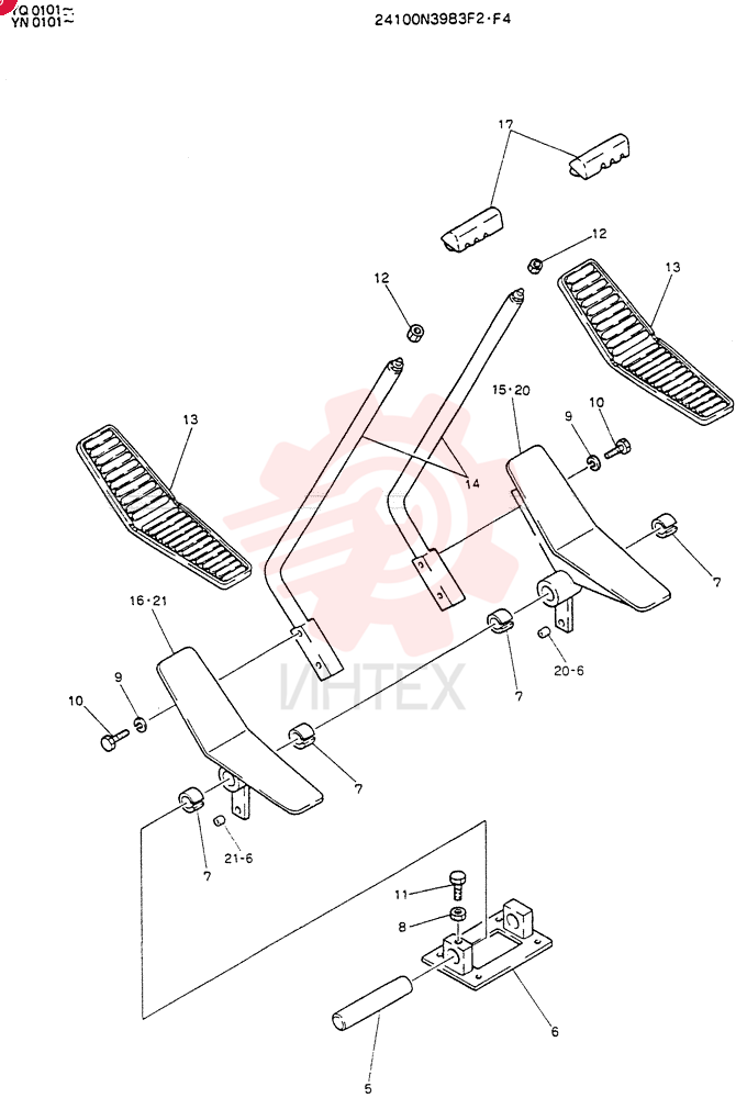 LEVER ASSY,CONTROL, Serial Range: YQ0101-YQ0463