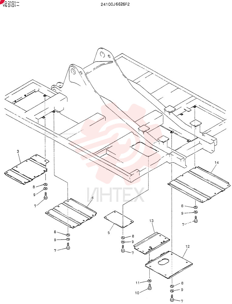 Схема (K907LC) - MARK II EXCAVATOR BTW YQ0101 - YQ0564 (1/87-12/03) 24100J6626F2