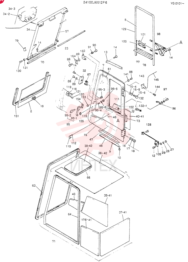 Схема (K907LC) - MARK II EXCAVATOR BTW YQ0101 - YQ0564 (1/87-12/03) 24100J6512F6 (2)