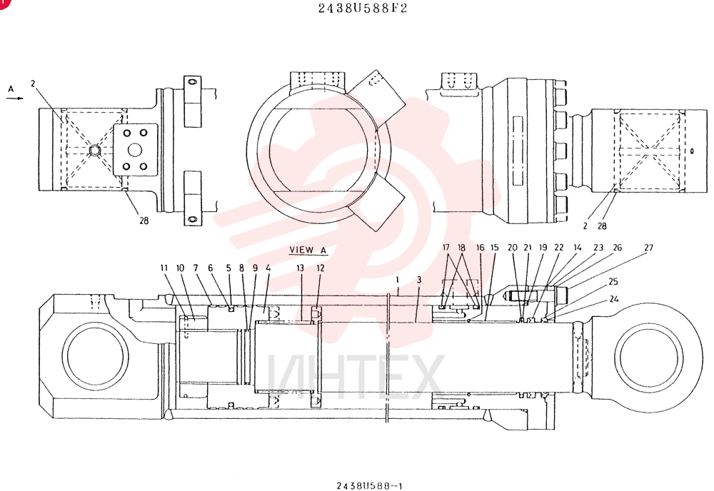 Схема (K907LC) - MARK II EXCAVATOR BTW YQ0101 - YQ0564 (1/87-12/03) 2438U588F2