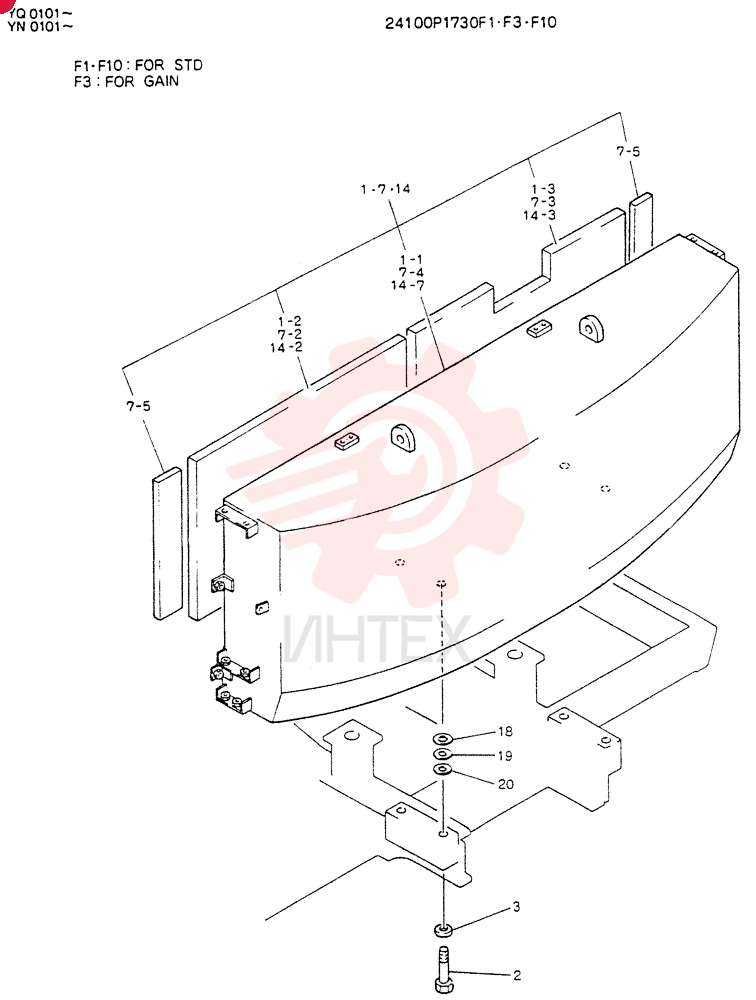 Схема (K907LC) - MARK II EXCAVATOR BTW YQ0101 - YQ0564 (1/87-12/03) 24100P1730F3
