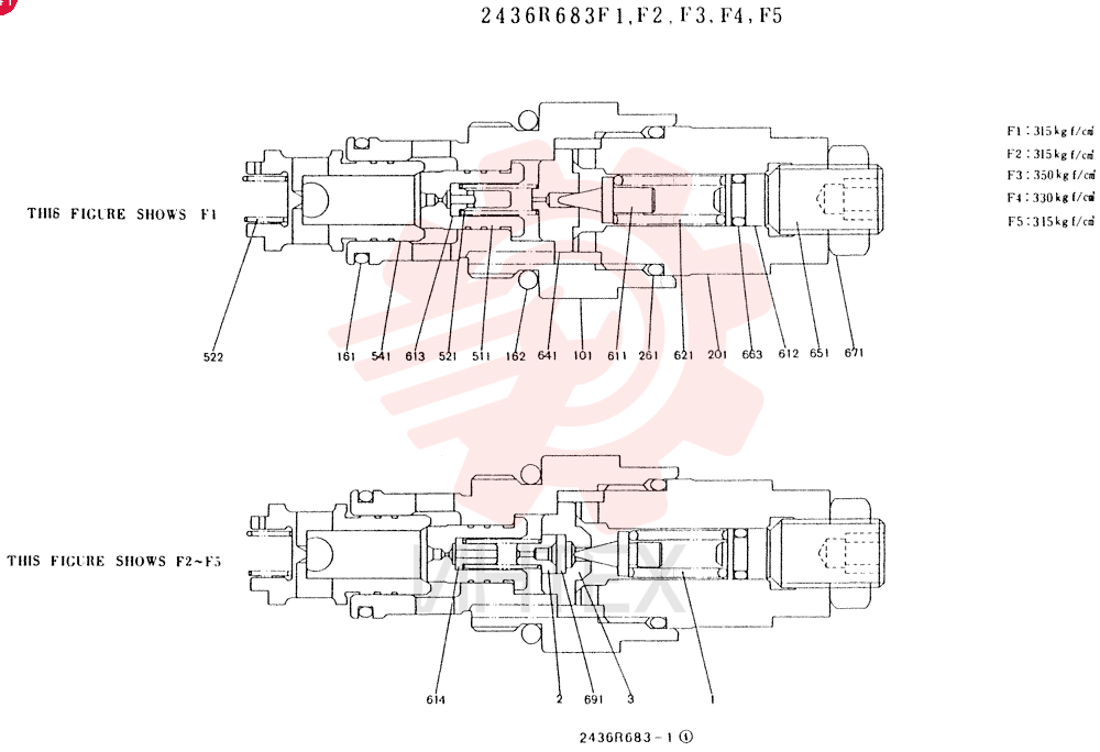 VALVE PRESSURE RELIE 2436R683F1