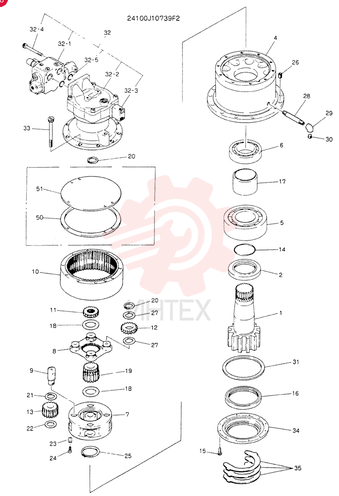 HYDRAULIC MOTOR 24100J10739F2
