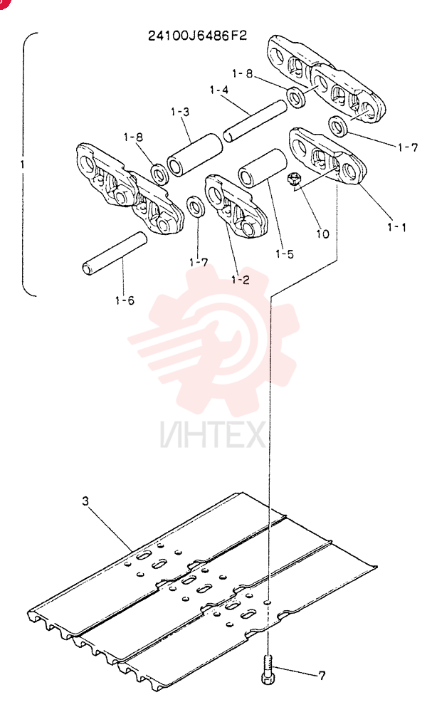 Схема (K907LC) - MARK II EXCAVATOR BTW YQU0001 - YQU0400 (1/87-12/03) 24100J6486F2