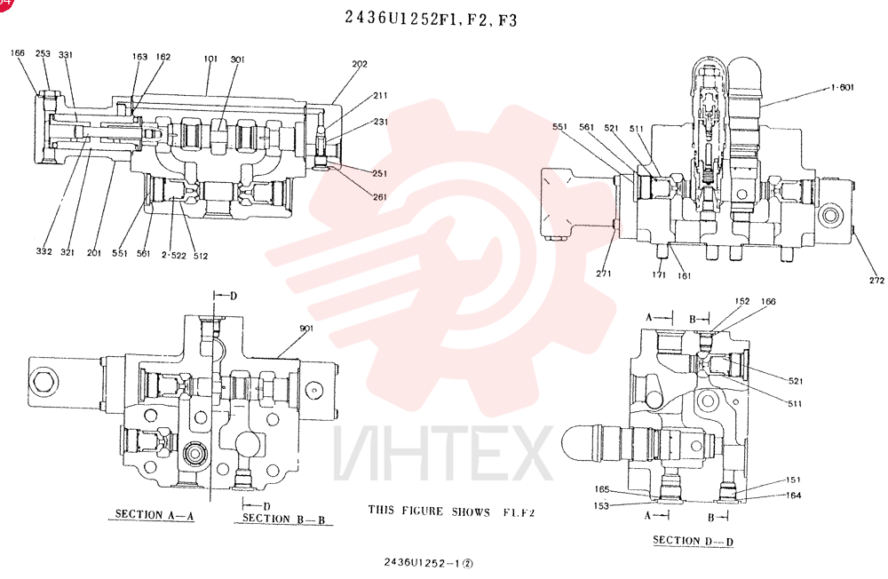 Схема (K907LC) - MARK II EXCAVATOR BTW YQU0001 - YQU0400 (1/87-12/03) 2436U1252F1 (2)