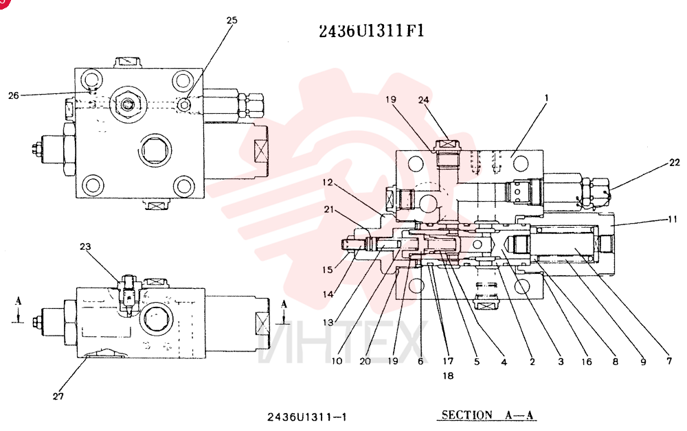 VALVE ASSY, HOLDING, CONSISTS OF THE FOLLOWING PARTS 2436U1311F1