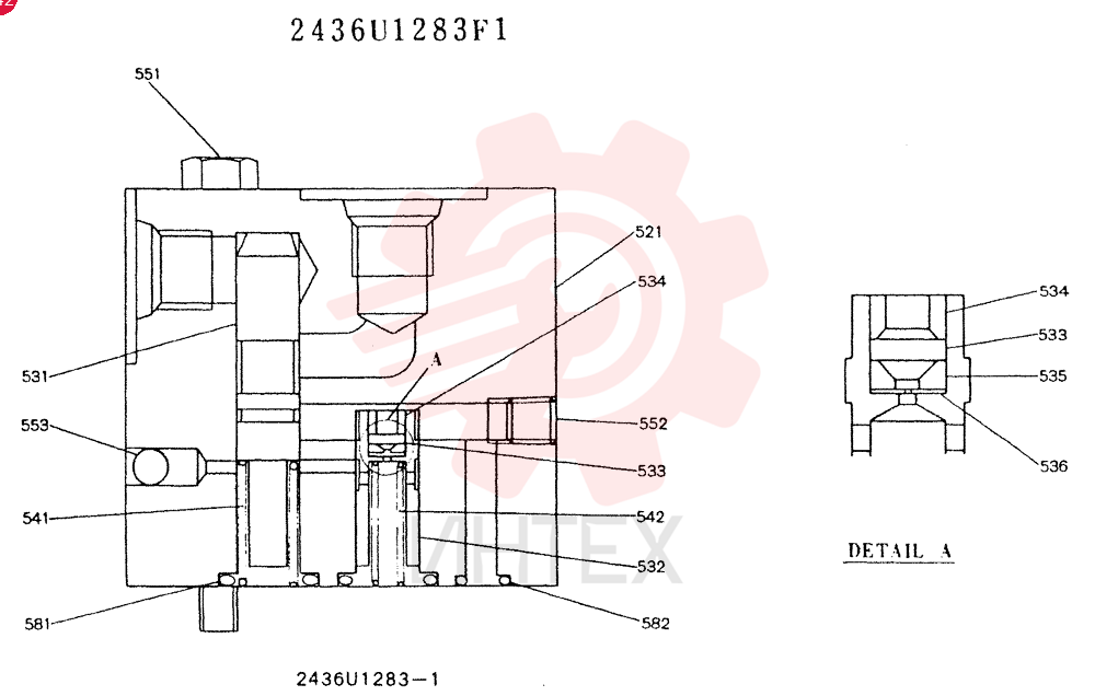 VALVE PRESSURE RELIE 2436U1283F1
