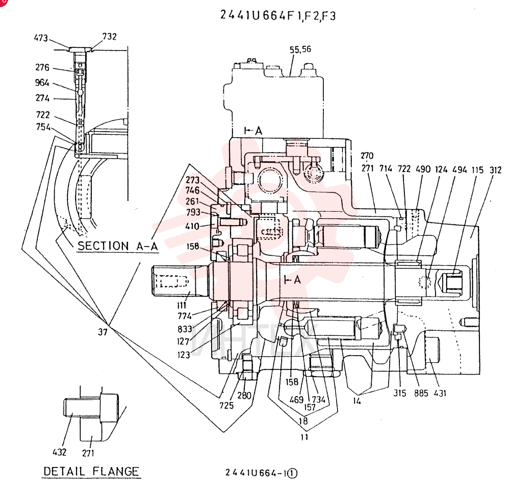 HYDRAULIC PUMP 2441U664F1 (1)