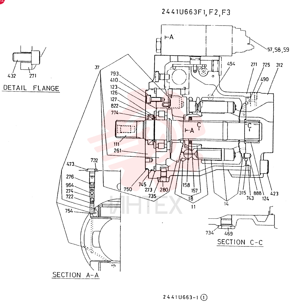 HYDRAULIC PUMP 2441U663F1 (1)