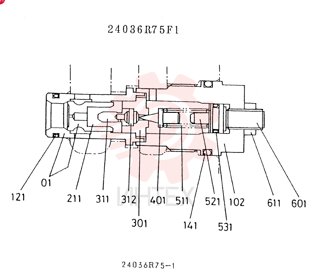 Схема (K909A) - EXCAVATOR ASN LQ0795 (1/83-12/03) 24036R75F1