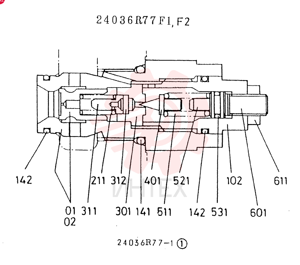 Схема (K909A) - EXCAVATOR ASN LQ0795 (1/83-12/03) 24036R77F1