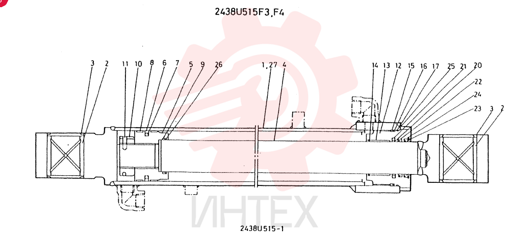 Схема (K909A) - EXCAVATOR ASN LQ0795 (1/83-12/03) 2438U515F3