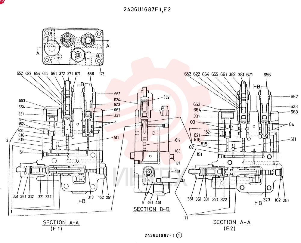 Схема (K909A) - EXCAVATOR ASN LQ0795 (1/83-12/03) 2436U1687F1