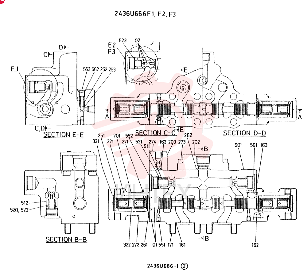 VALVE ASSY, CONTROL, CONSISTS OF THE FOLLOWING PARTS 2436U666F1