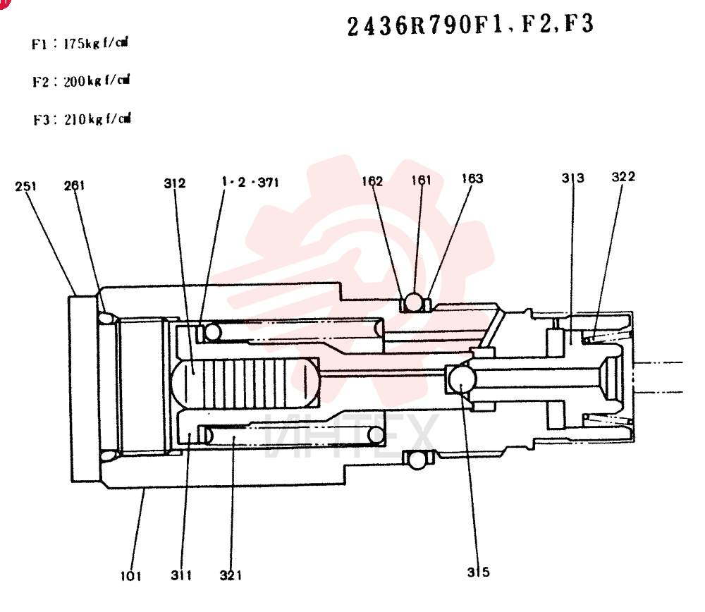 ASSY CONSISTS OF THE FOLLOWING PARTS 2436R790F1
