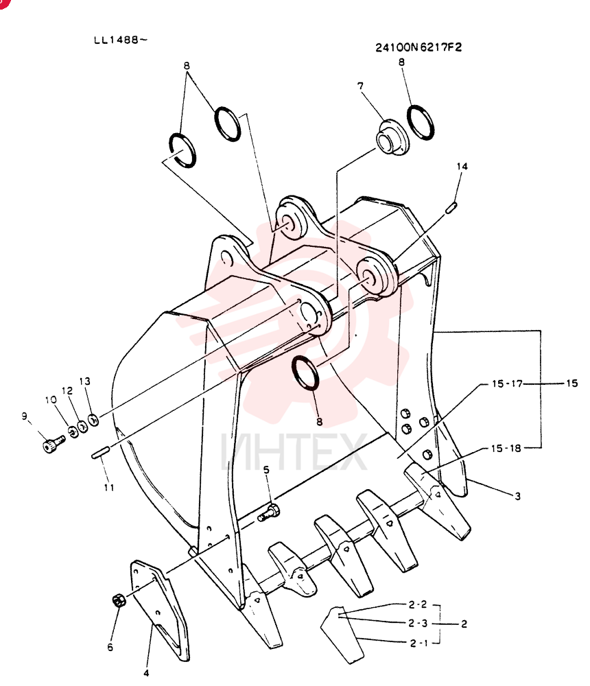 BUCKET ASSY, 0.55M3