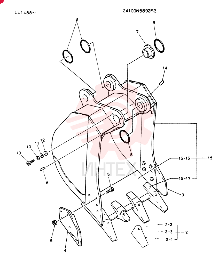 BUCKET ASSY, 0.7M3