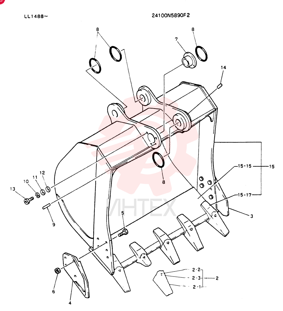 BUCKET ASSY, 1.2M3