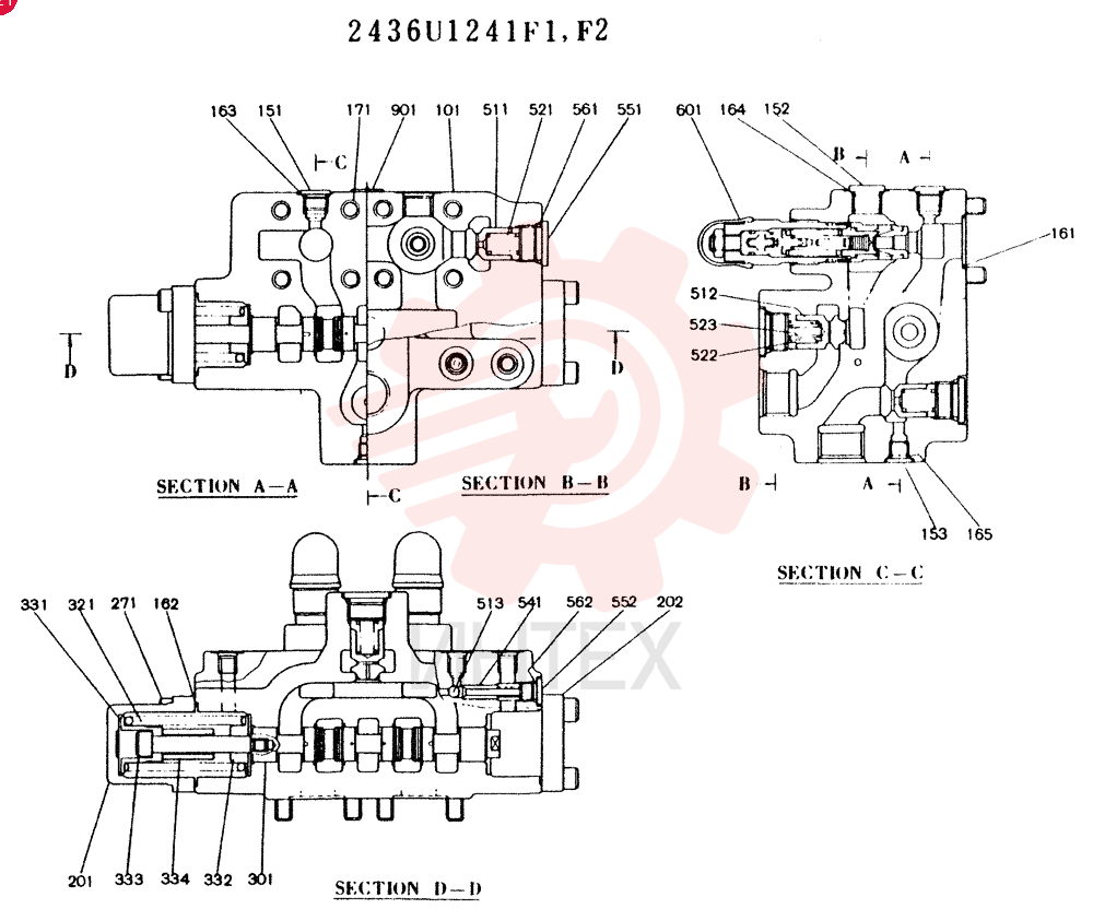 CONTROL VALVE 2436U1241F1