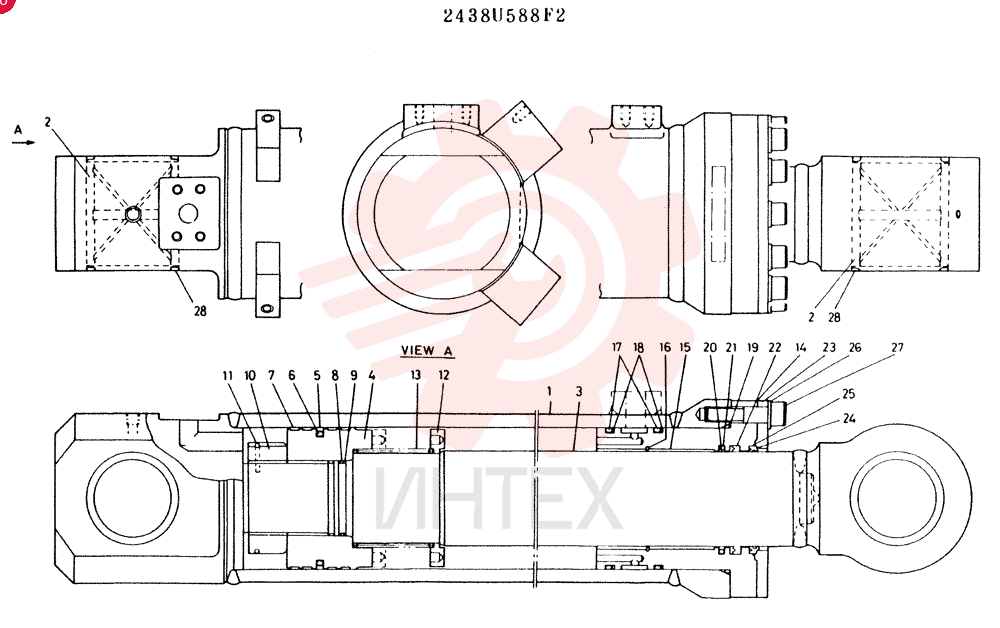 CYLINDER ASSY CONSISTS   OF THE FOLLOWING PARTS 2438U588F