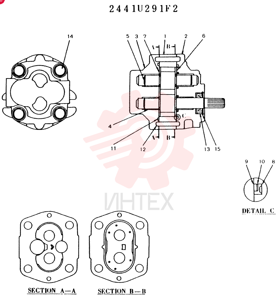 HYDRAULIC PUMP 2441U291F2