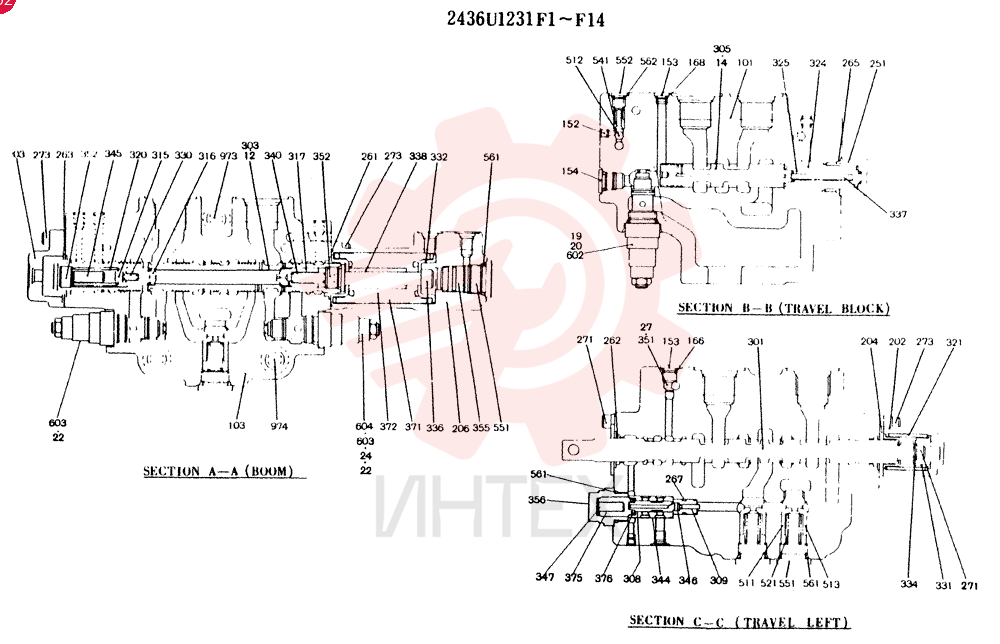 Схема (K909LC) - MARK II EXCAVATOR ASN LL1488 (1/87-12/03) 2436U1231F1 (3)