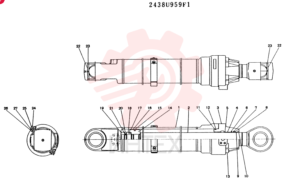 Схема (K909LC) - MARK II EXCAVATOR ASN LL1488 (1/87-12/03) 2438U992F1 (1)