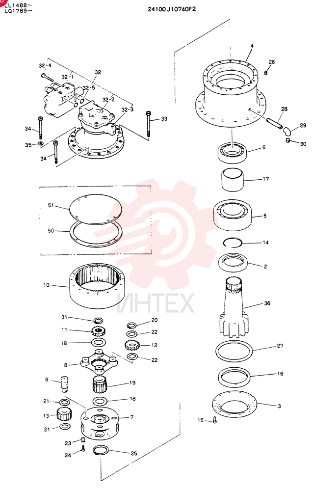 Схема (K909LC) - MARK II EXCAVATOR ASN LL1488 (1/87-12/03) 24100J10740F2