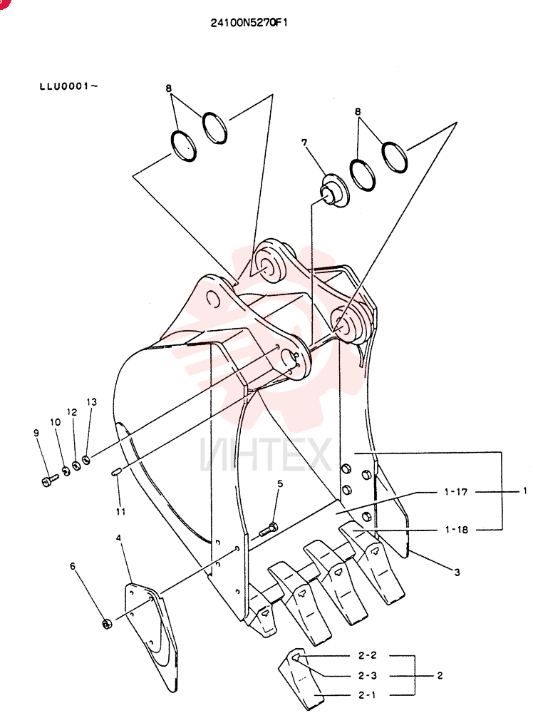 BUCKET ASSY, 0.35M³