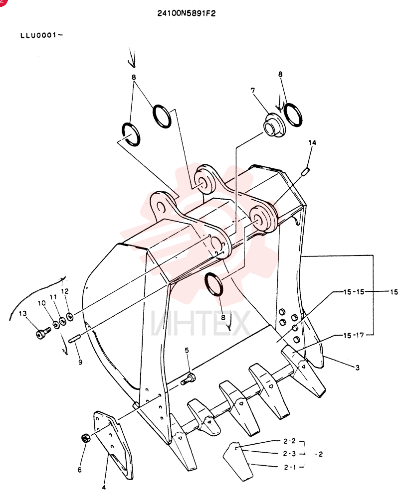 BUCKET ASSY, 1.0M³