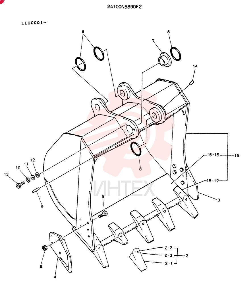 BUCKET ASSY, 1.2M³