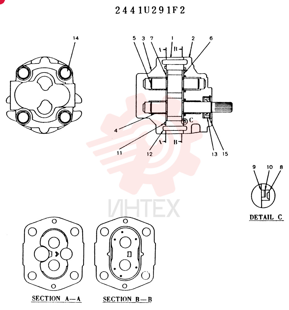 HYDRAULIC PUMP 2441U291F2
