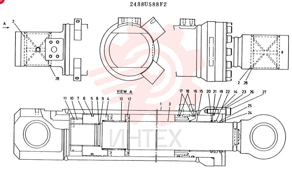 Схема (K909LC) - MARK II EXCAVATOR ASN LLU-0001 (1/87-12/03) 2438U588F2