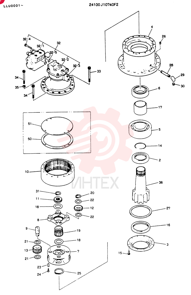 Схема (K909LC) - MARK II EXCAVATOR ASN LLU-0001 (1/87-12/03) 24100J10740F2