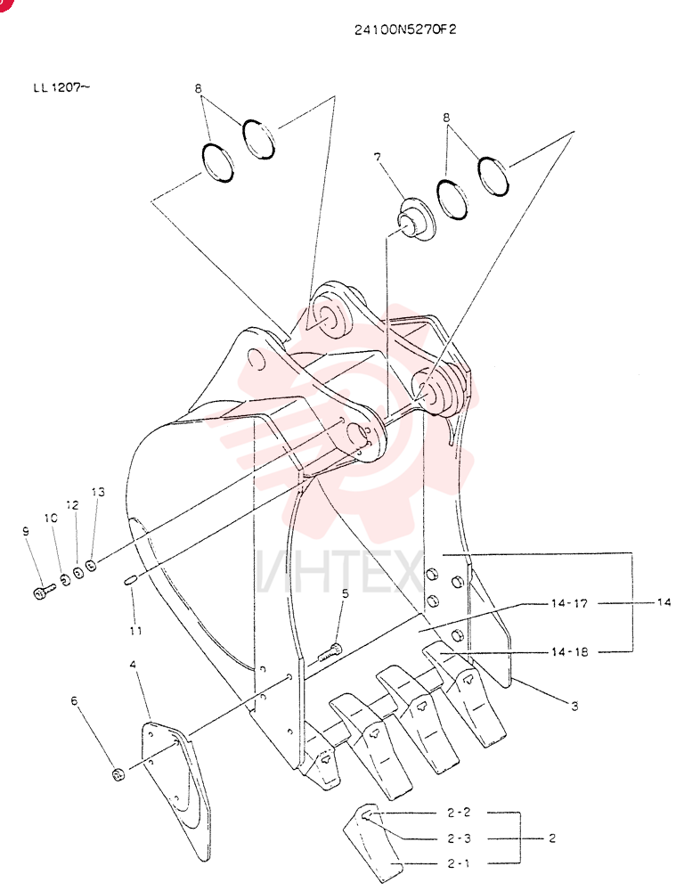 BUCKET ASSY 0.35M3