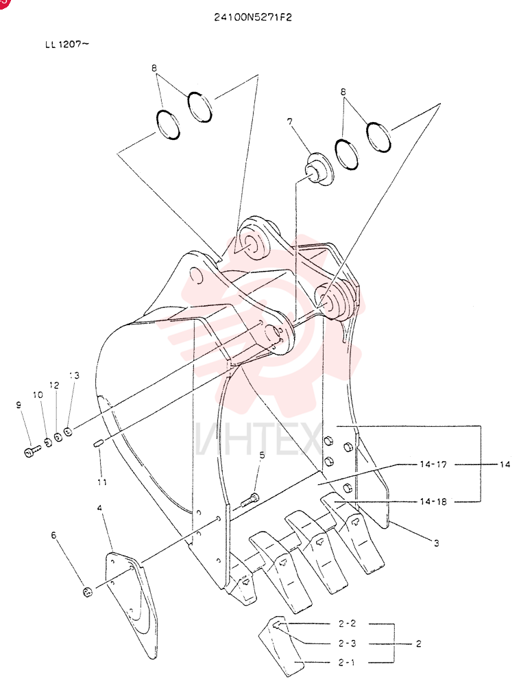 BUCKET ASSY 0.3M3