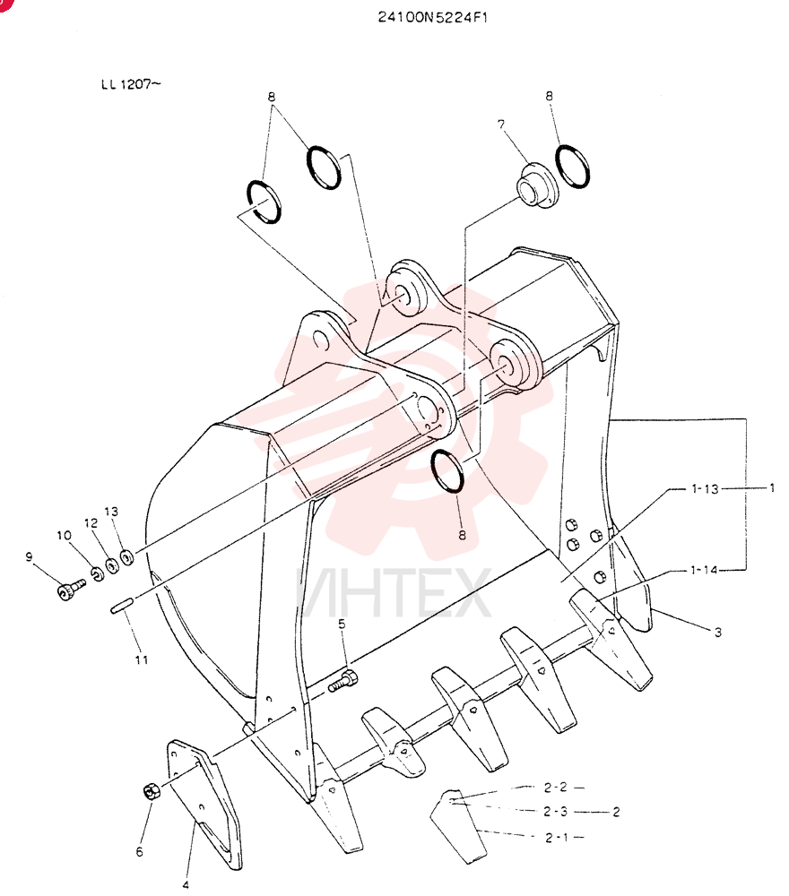 BUCKET ASSY,0.65M3